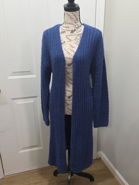 ONE WORLD Sweaters - NWT Farmers Market by ONE WORLD Open-Front Longline Royal Blue Cardigan XL